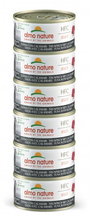 Foto Almo Nature - HFC Megapack Jelly con Tonno e Calamari da 6x70g