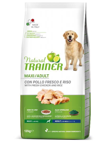 Foto Natural Trainer - Adult Maxi con Pollo Fresco e Riso da 12 kg