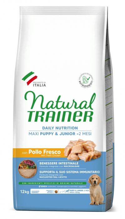 Foto Natural Trainer - Maxi Puppy & Junior con Pollo da 12 Kg