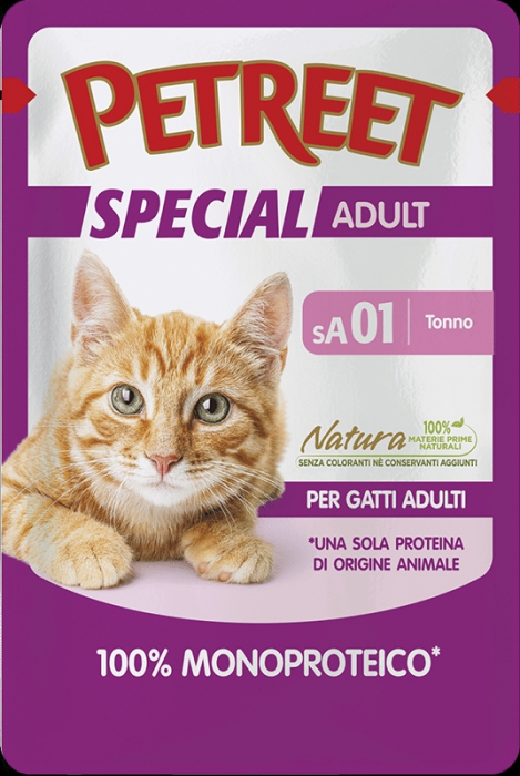 Foto Petreet - sA01 Monoproteico 100% al Tonno da 70g - SCAD. RAVVICINATA 12/25 -50%