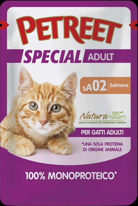 Foto Petreet - sA02 Monoproteico  100% al Salmone da 70g - SCAD. RAVVICINATA 12/25 -50%