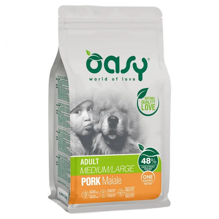 Foto Oasy Dry Dog Original - Adult Medium-Large Maiale 10 Kg