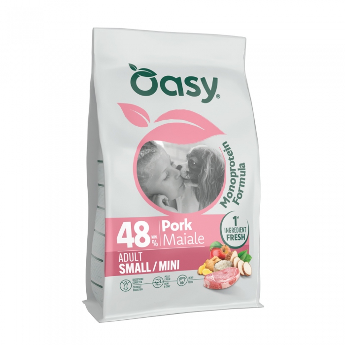 Foto Oasy monoprotein formula cane adult small mini maiale 2 kg