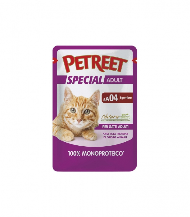 Foto Petreet Special Adult SA04 100% Monoproteico Sgombro 70 gr SCAD. 12/2026