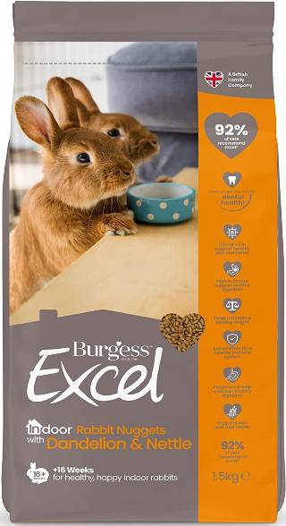 Burgess Excel Alimento Per Conigli Adulti - Pepite Con Origano, 2 Kg